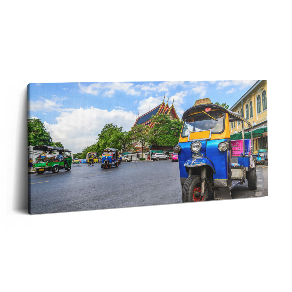 Obraz z fotografie na plátně 140x70 cm Tuk tuk taxi v Bangkoku