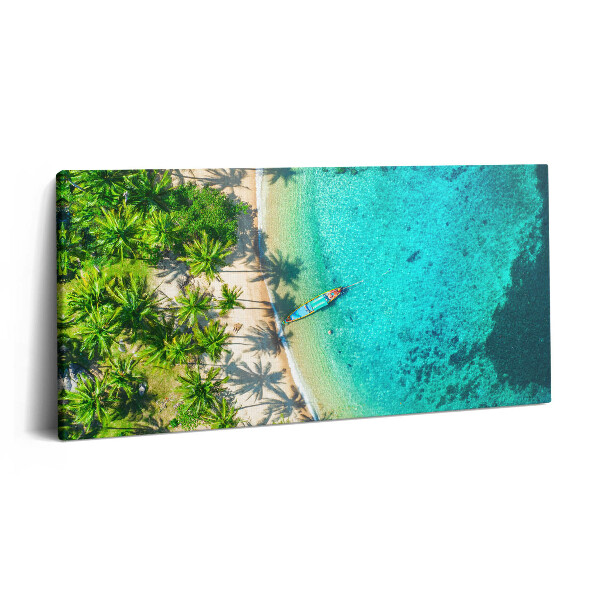 Obraz na plátně 140x70 Tropická pláž na ostrově Koh Tao