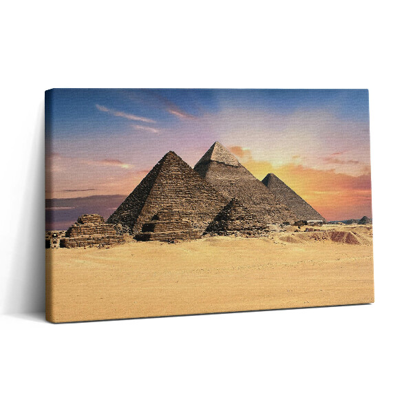 Obraz z fotografie na plátně 30x20 Egyptské pyramidy v poušti