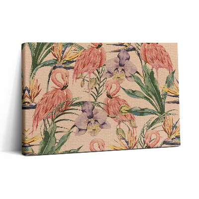 Obraz canvas 30x20 Tropické květiny ve stylu boho