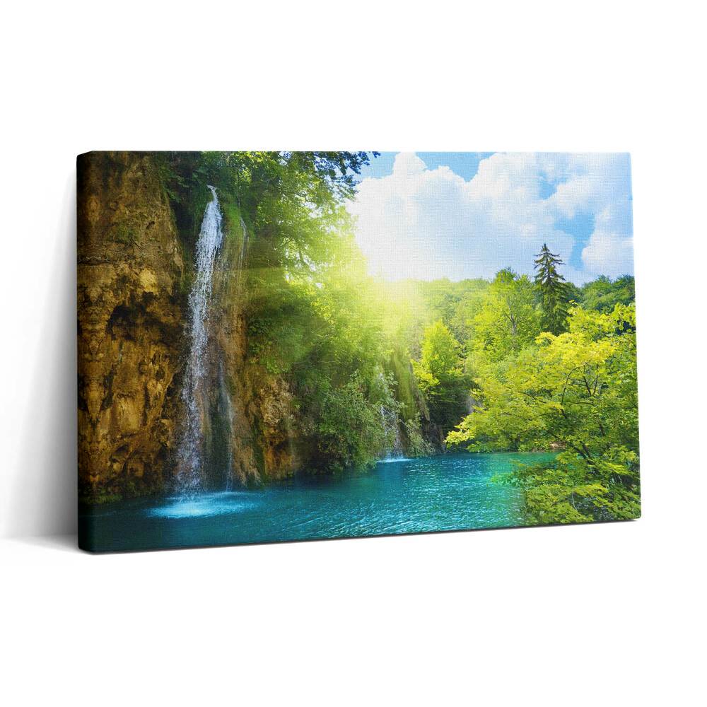 Obraz na plátně 30x20 Krajina s modrou lagunou