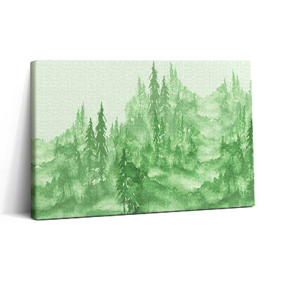 Obraz na plátně 30x20 Příroda zbarvená zeleným lesem