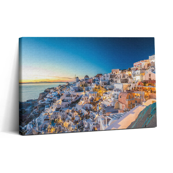 Obraz z fotografie na plátně 30x20 Západ slunce na Santorini