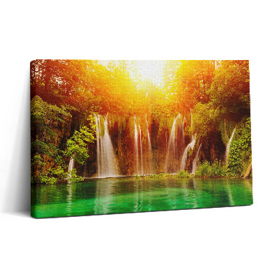 Obraz canvas 30x20 Malebný pohled na vodopád