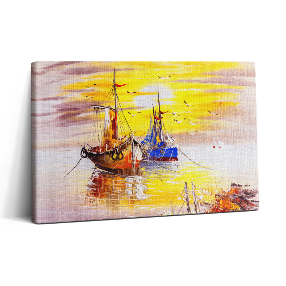 Obraz canvas 30x20 Malované lodě