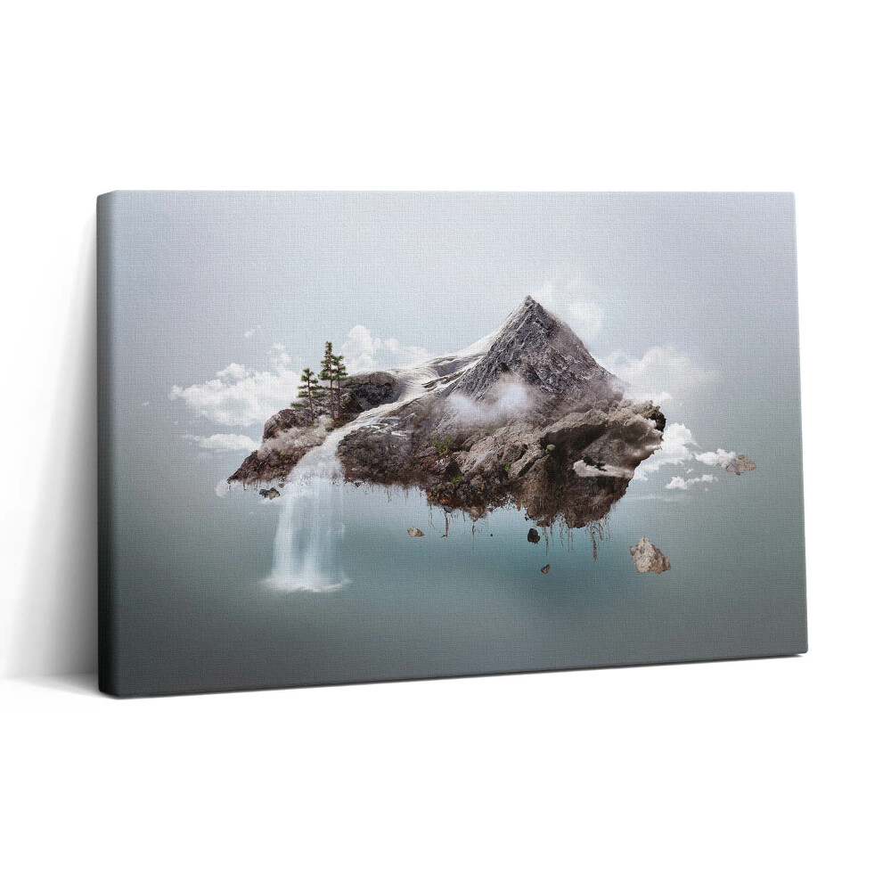 Obraz na plátně 30x20 Létající ostrov a vodopád