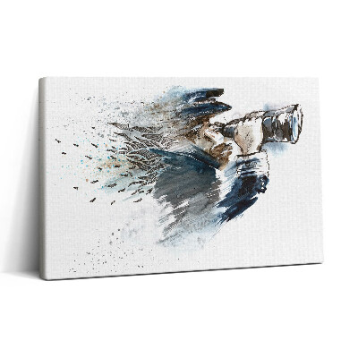 Obraz na plátně 30x20 Kapitán lodi s dalekohledem