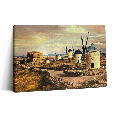 Obraz na plátně 30x20 Větrné mlýny Cosuegra