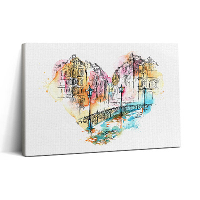 Obraz na plátně 30x20 Architektura ve tvaru srdce