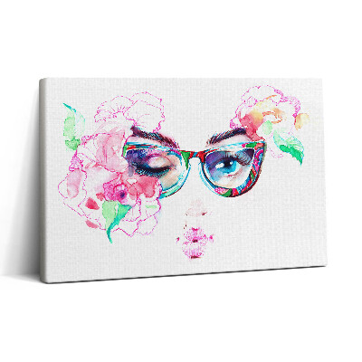 Obraz z fotografie na plátně 30x20 Tvář ženy s brýlemi