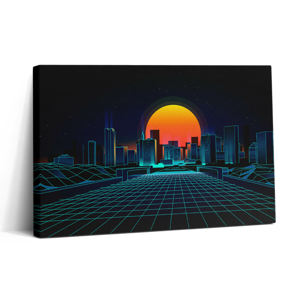 Obraz canvas 30x20 Kyberprostor města