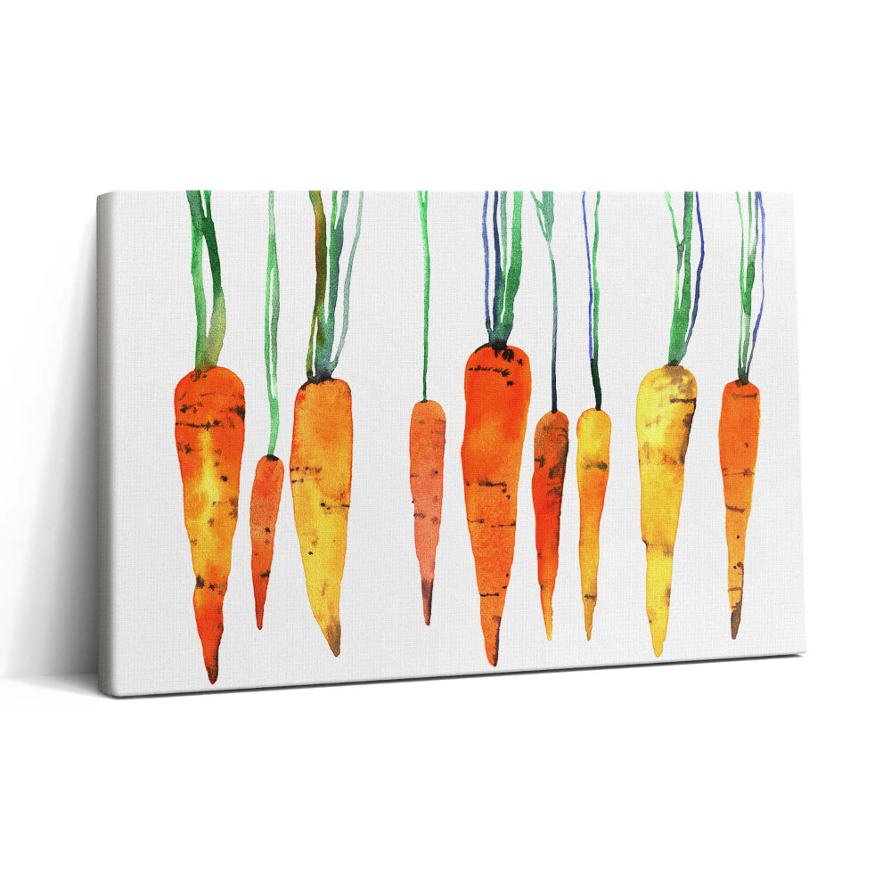 Obraz canvas 30x20 Akvarelová ilustrace mrkve