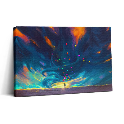 Obraz canvas 30x20 Dítě a balónky