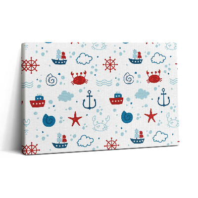 Obraz canvas 30x20 Mořské námořní vzory