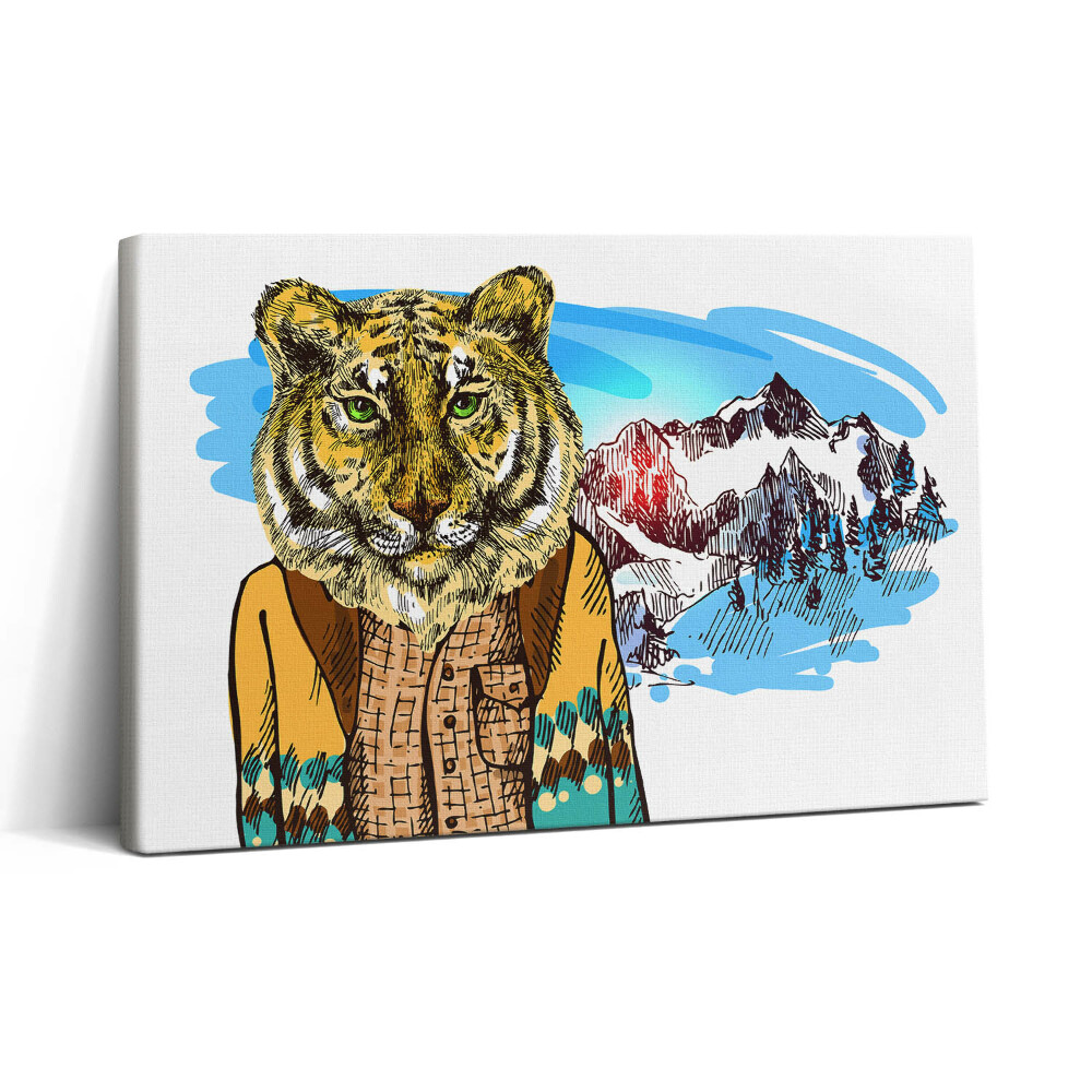 Obraz canvas 30x20 Tygr ve svetru