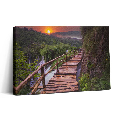 Obraz canvas 30x20 Silnice nad stromy a horami