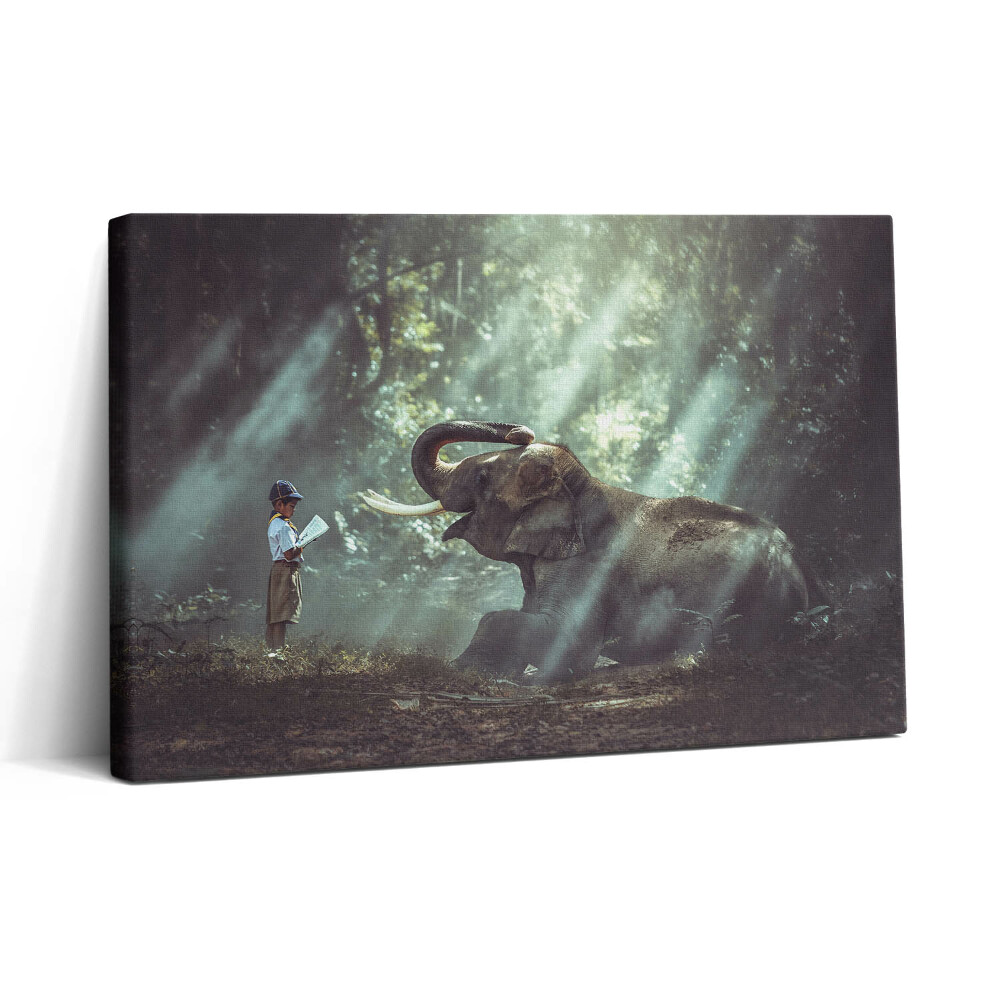 Obraz canvas 30x20 Chlapec s knihou