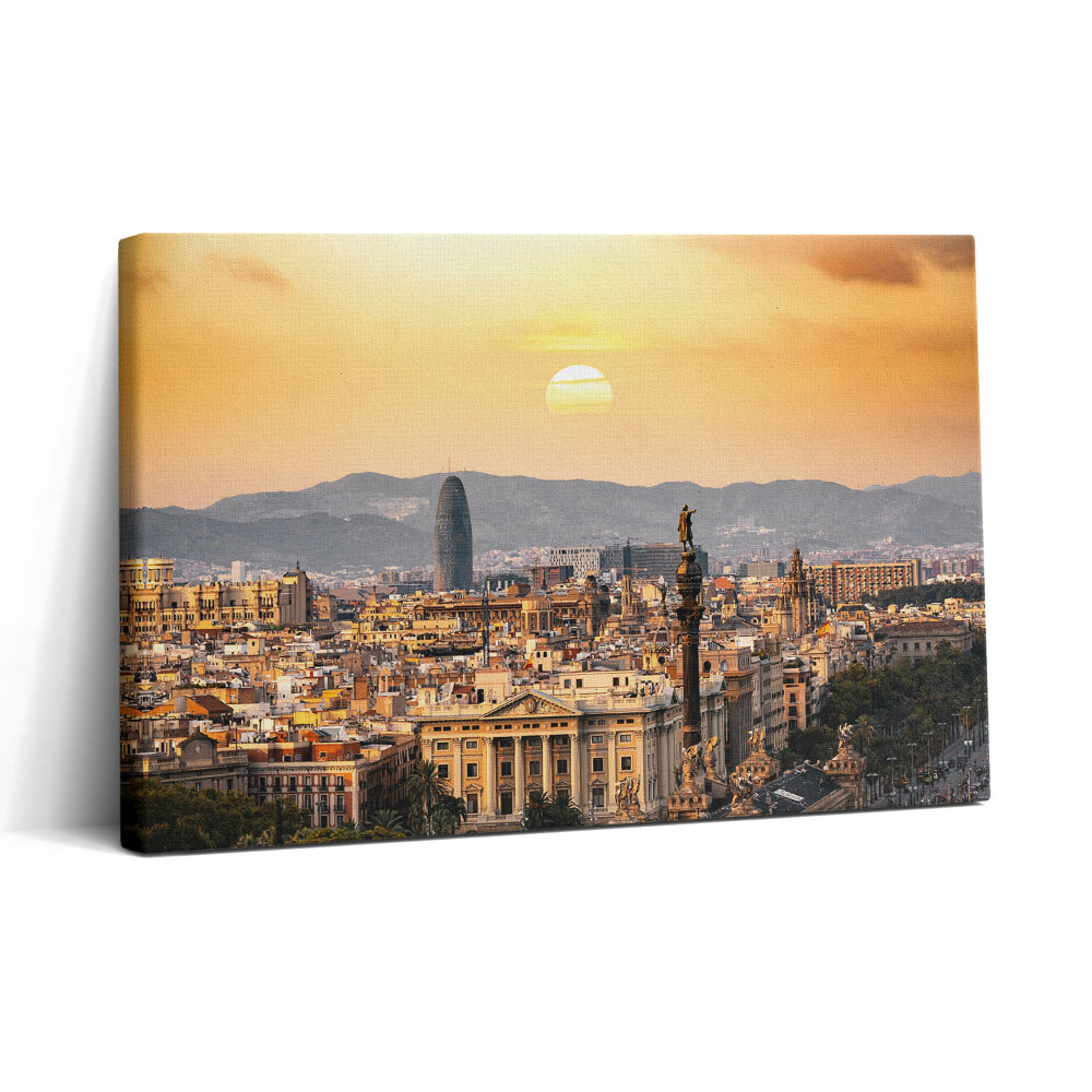 Obraz canvas 30x20 Krajina chrámu Sagrada Familia v Barceloně