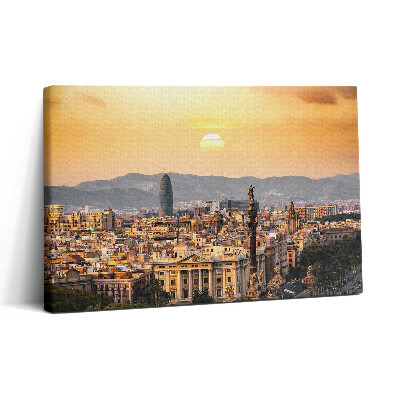 Obraz canvas 30x20 Krajina chrámu Sagrada Familia v Barceloně