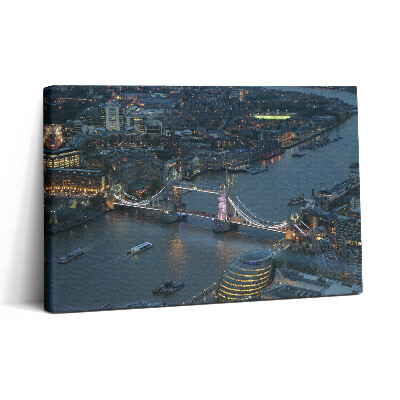 Obraz canvas 30x20 Tower Bridge v Londýně v noci