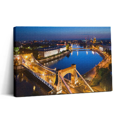 Obraz canvas 30x20 Vratislav v noci