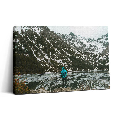 Obraz canvas 30x20 Jezero Morskie Oko v zimě