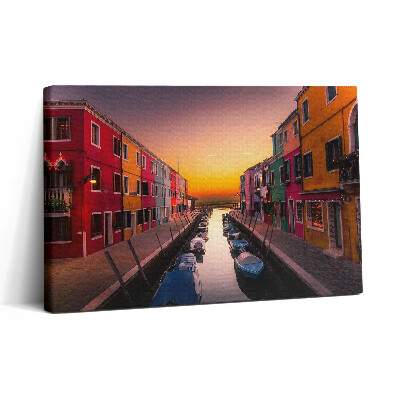 Obraz canvas 30x20 Lodě a voda v Itálii