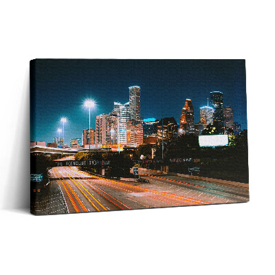 Obraz canvas 30x20 Město Houston v noci
