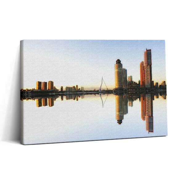 Obraz canvas 30x20 Město u řeky