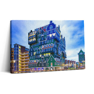 Obraz canvas 30x20 Barevný dům v Amsterdamu