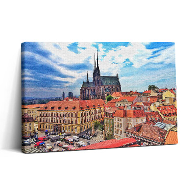 Obraz na plátně 30x20 Pohled na Brno