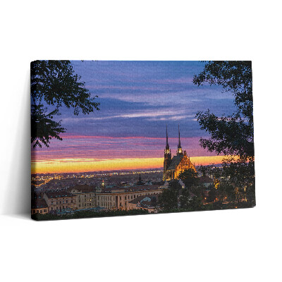 Obraz canvas 30x20 Východ slunce v Brně