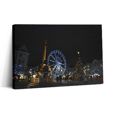 Obraz canvas 30x20 Vánoční trh v Ostravě