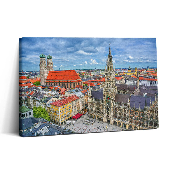Obraz canvas 30x20 Radnice na Mariánském náměstí v Mnichově