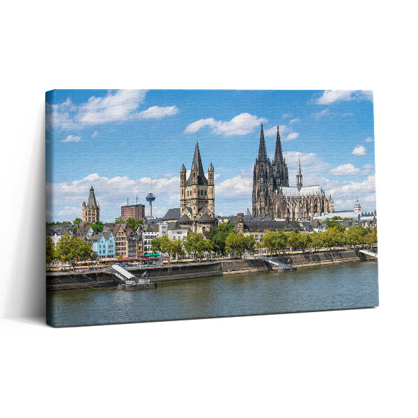 Obraz z fotografie na plátně 30x20 Panorama Kolína nad Rýnem
