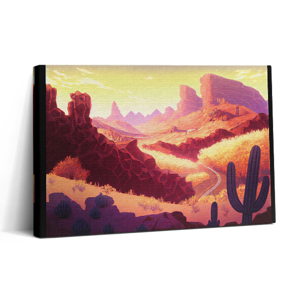 Obraz canvas 30x20 Ilustrace pouště v Arizoně