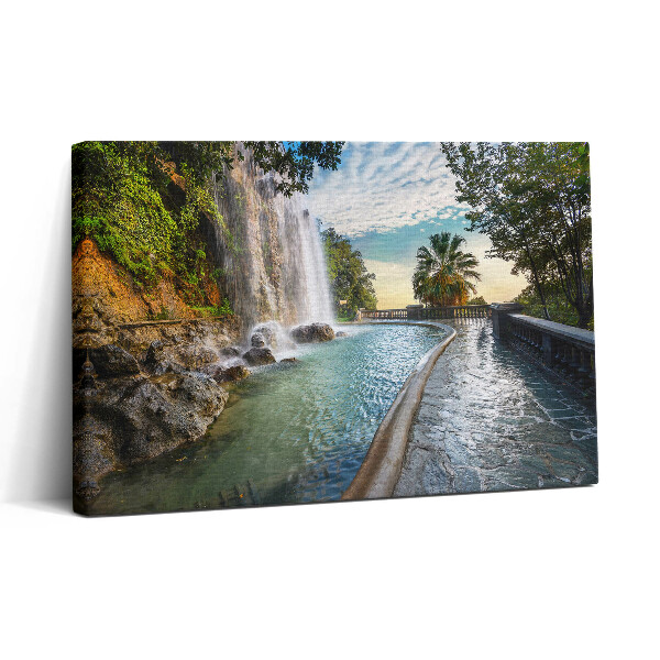 Obraz na plátně 30x20 Vodopád v parku Colline du Chateau