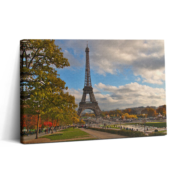 Obraz canvas 30x20 Podzim ve Francii Eiffelova věž