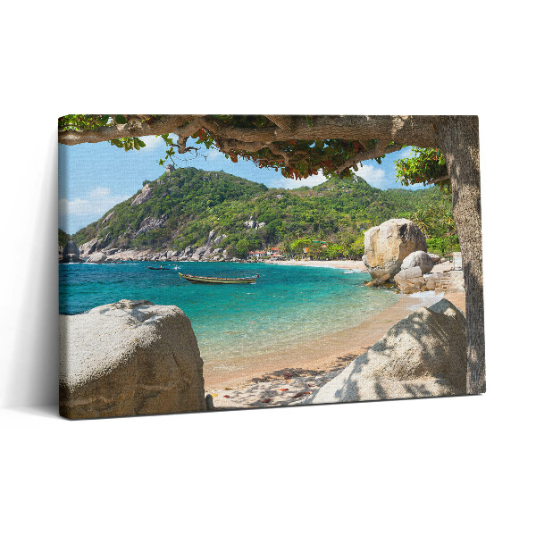 Obraz na plátně 30x20 Pohled na moře na thajském ostrově Koh Tao