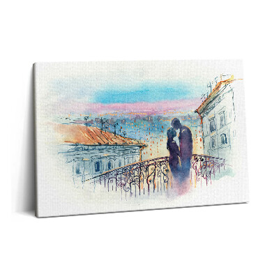 Obraz z fotografie na plátně 60x40 cm Obraz zobrazující zamilovaný pár