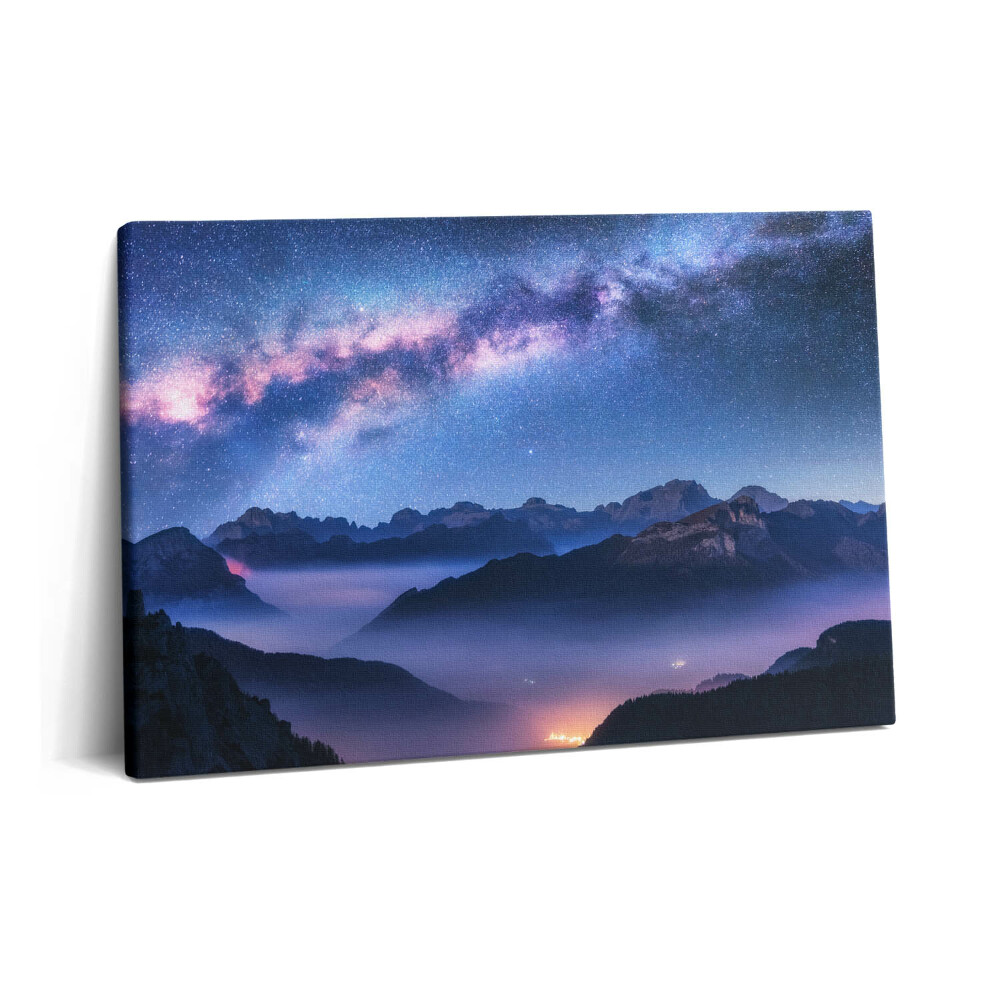 Obraz na plátně 60x40 cm Hvězdné nebe nad horami