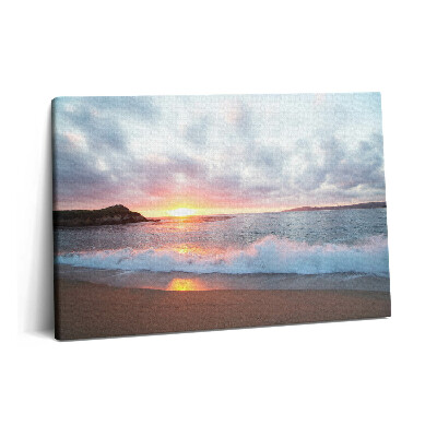 Obraz canvas 60x40 cm Mořská pláž a západ slunce