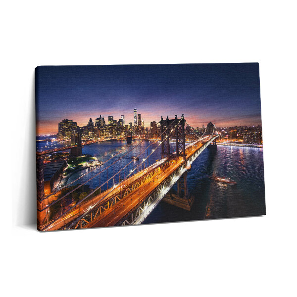 Obraz z fotografie na plátně 60x40 cm New York - západ slunce nad Manhattanem