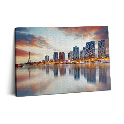 Obraz na plátně 60x40 cm Panorama Paříže s Eiffelovou věží