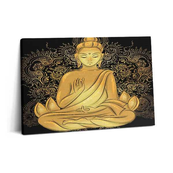 Obraz na plátně 60x40 cm Zlatý zenový Buddha