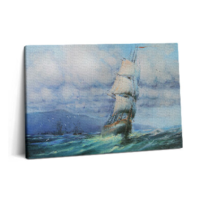Obraz na plátně 60x40 cm Loď namalovaná na vodě
