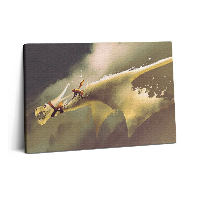 Obraz na plátně 60x40 cm Ilustrace dračího jezdce