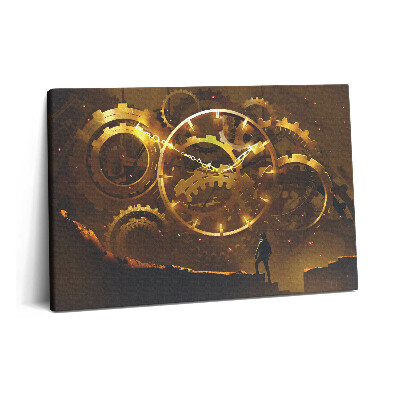 Obraz canvas 60x40 cm Ilustrace zlatého hodinového stroje