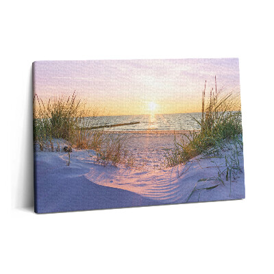 Obraz z fotografie na plátně 60x40 cm Polské moře - opalování