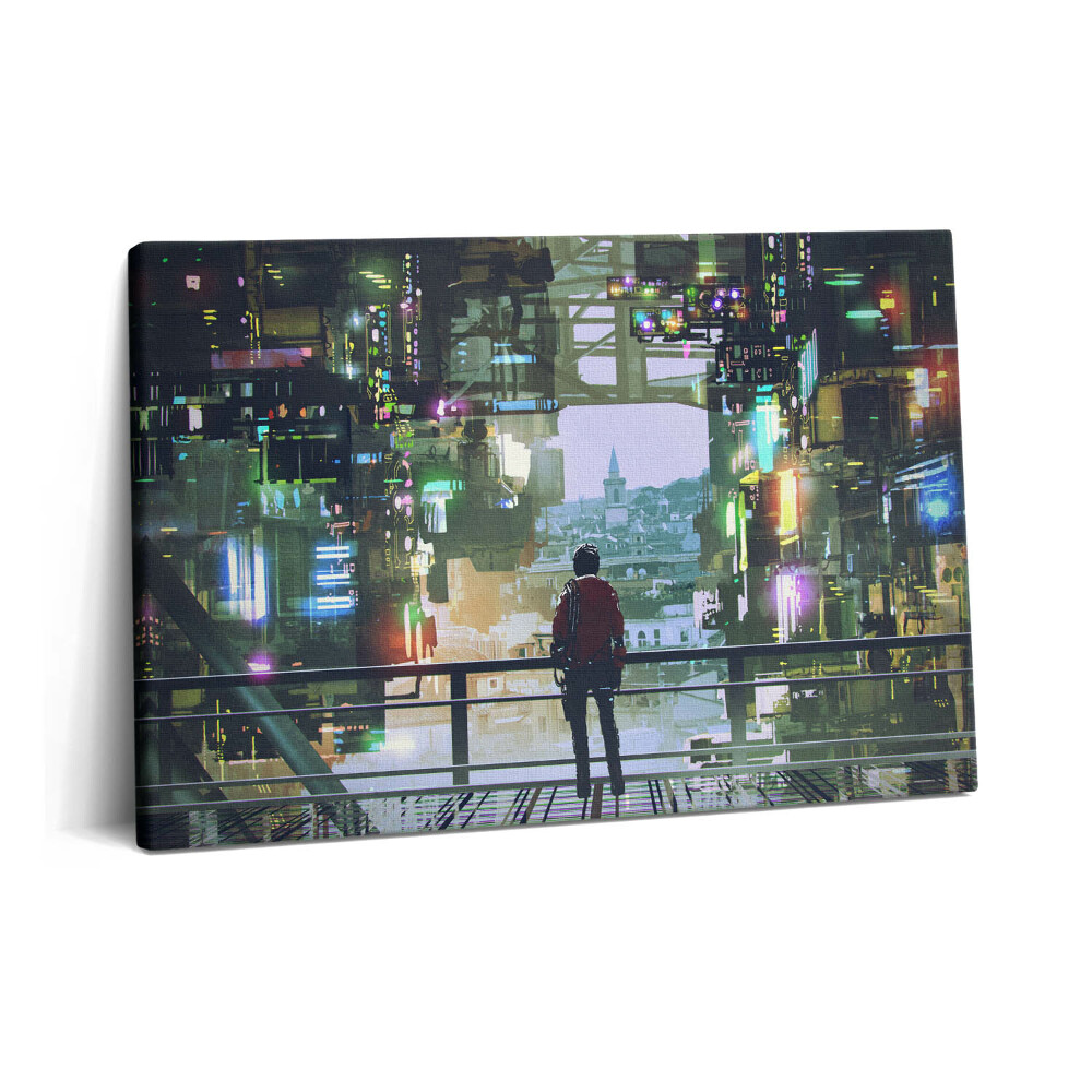 Obraz na plátně 60x40 cm Kyberpunkové město